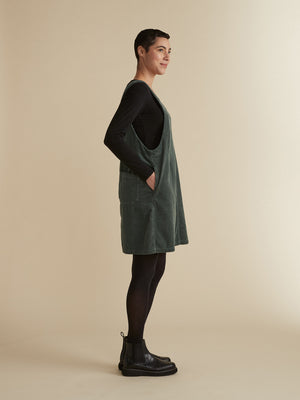 Lux Cord Dress Overalls