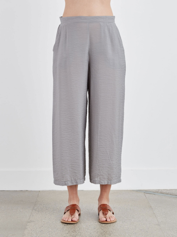 パンツ 00s gray linen cropped wide pants y2k Crop Wide Leg Pants - Cobblestone – The Right Side Boutique
