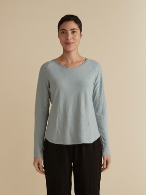 Linen Cotton Jersey Raglan Sleeve Tee