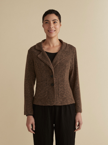 Crimped Fabric Soft Blazer