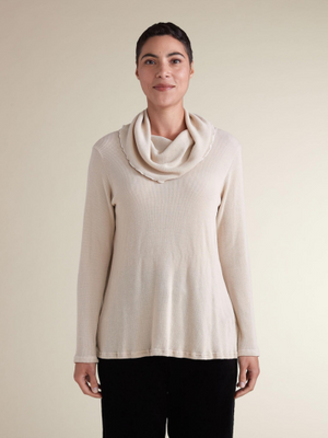 Tencel Cotton Cowl Neck Top