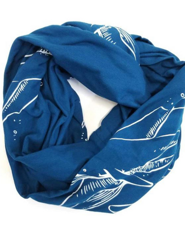 Infinity Scarf - Blue with Whales