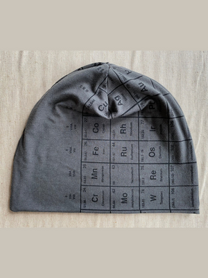 Bamboo Slouch Hat - Dark Shadow with Periodic Table