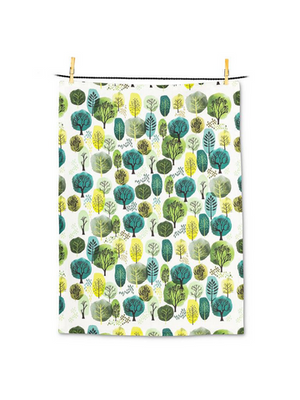 Tote and Tea Towel Gift Set - Green Trees