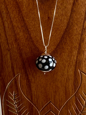 Spotted Glass Bauble Long Necklace