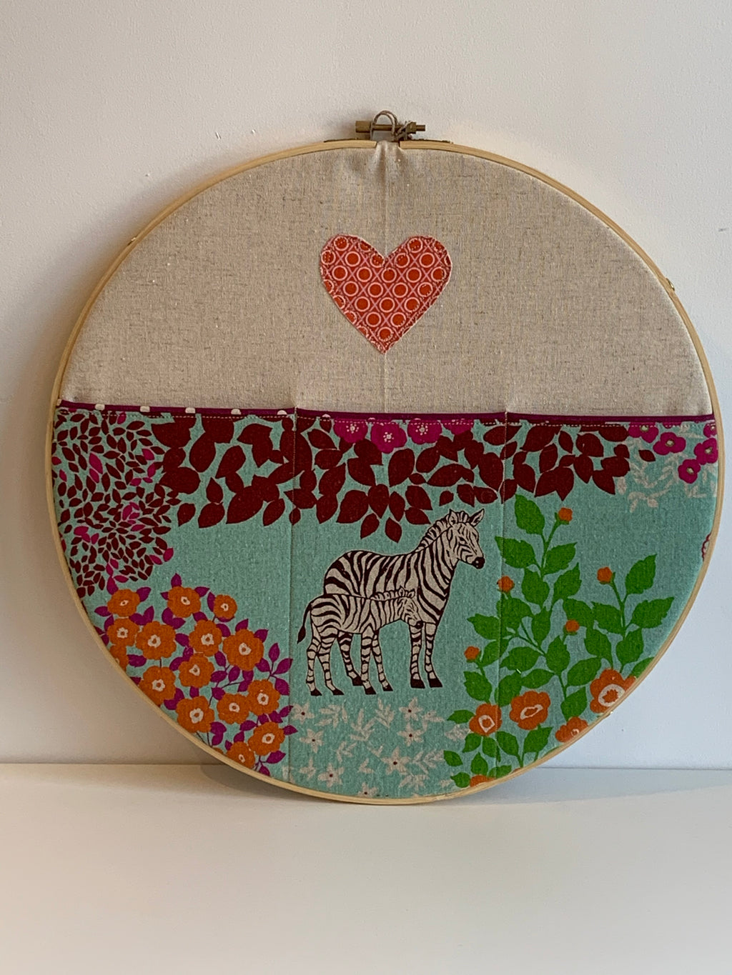Zero Waste Hoop Pocket Wall Hanging