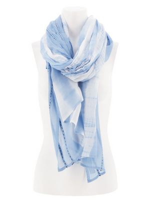 Tie Dye Scarf - Light Blue