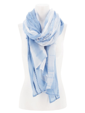 Tie Dye Scarf Light Blue The Right Side Boutique