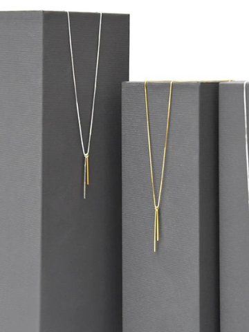 Tine Sterling Silver and Gold Bar Necklace