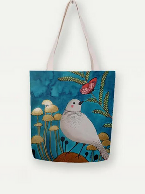 White Bird Art Tote