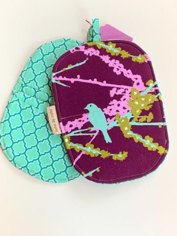 Zero waste Microwave Mitts - Birds