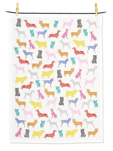 Dog print best sale tea towels